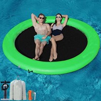 Matelas flottant gonflable rond pour bronzage, hamac aquatique gonflable pour la saison de la natation