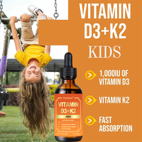 Fabricant chinois de suppléments liquides de vitamines D3 et K2 100% halal, de qualité alimentaire, végétaliens, pour enfants, testés par des tiers