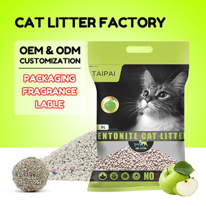 Oem litière pour chat désodorisant pomme café odeur arena de gato <span class=keywords><strong>betonite</strong></span> litière pour chat sans poussière forte agglomérante sable de chat coloré - Product Image 1