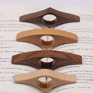 Wooden Book Page Holder Handmade Natural Solid Walnut Thumb <b>Bookmark</b> Reading Accessories Promotion Craft <b>Gifts</b> for Readers - Product Image 3