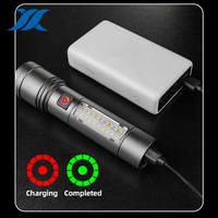 Nouvelle Lampe de Travail Laser COB Blanche Personnalisée 2026, Torche Grise Étanche, Lampes de Poche LED Rechargeables USB pour Camping, Maison et Urgences