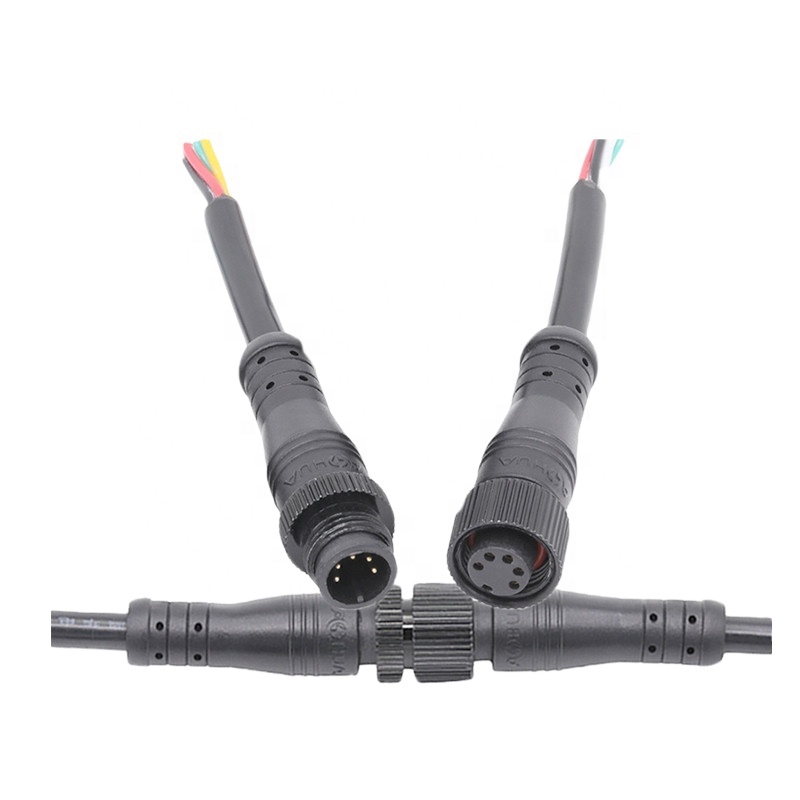 AOHUA 2 3 4 5 6 8 pin core ip65 M12 металлическая гайка водонепроницаемый Электрический кабель разъем датчика провода