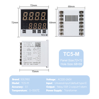 Contrôleur de température numérique PID série TC5, thermocouple PT100, sortie relais SSR, compteur de contrôle de température industriel