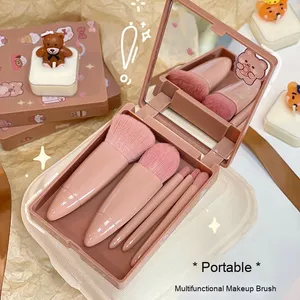 ชุดแปรงแต่งหน้าขนาดเล็ก 5 ชิ้น พร้อมกระจก - สำหรับรองพื้น อายแชโดว์ บลัชออน ขายส่ง - Product Image 5