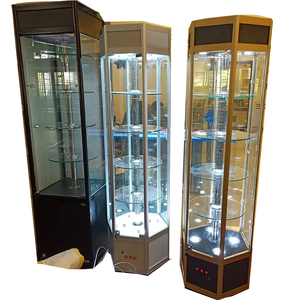 Vitrina Giratoria Hexagonal <span class=keywords><strong>de</strong></span> Vidrio/Vitrina Giratoria para Relojes/Exhibidor Interior para Joyerías, Diseño <span class=keywords><strong>de</strong></span> Mostrador - Product Image 1