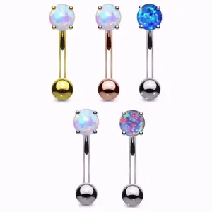 Popularity Titanium Eyebrow Piercing Rings Ip Plated G23 Industrial Barbell Eyebrow Piercing With Plain Ball
