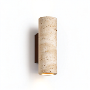 <span class=keywords><strong>Applique</strong></span> <span class=keywords><strong>murale</strong></span> cylindrique en travertin crème, lampe design minimaliste Wabi-Sabi de style mid-century <span class=keywords><strong>pour</strong></span> salon, chambre, couloir, <span class=keywords><strong>escalier</strong></span> - Product Image 6