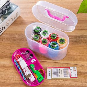 Kits de Costura Rojos Portátiles y Económicos para Viaje en Caja de Plástico - Product Image 4
