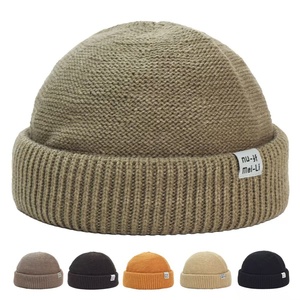 Gorro de punto estilo coreano para hombre, diseño de piel de melón, moderno, hip hop, versátil, para clima frío, gorro de inquilino con letras, otoño-invierno - Product Image 6