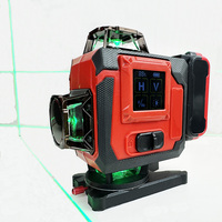 Niveau Laser Professionnel Industriel 16 Lignes, Kit d'Outils avec Chargeur de Batterie, Nivellement Automatique Pendulaire Haute Précision à 360°