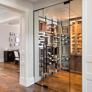 Mỹ Phong Cách Rắn Gỗ Rượu Vang Hầm Bán Lẻ Kim Loại Rượu Vang Đồ Đạc Và <span class=keywords><strong>Cube</strong></span> Hiển Thị Cho Bán Cho Rượu Vang Lưu Trữ Phòng - Product Image 5