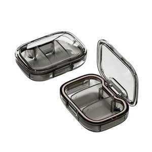 <b>Mini</b> Three Compartment Pillbox Portable Medicine Storage Case With Lid For Daily Use Tablets And Capsules - Product Image 2