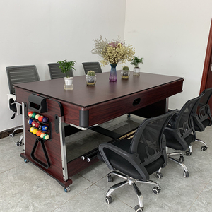 Nueva <span class=keywords><strong>mesa</strong></span> <span class=keywords><strong>de</strong></span> juego <span class=keywords><strong>multifuncional</strong></span> 4 en 1 <span class=keywords><strong>de</strong></span> Color marrón, <span class=keywords><strong>mesa</strong></span> <span class=keywords><strong>de</strong></span> <span class=keywords><strong>billar</strong></span> <span class=keywords><strong>de</strong></span> 7 pies con juego <span class=keywords><strong>de</strong></span> comedor <span class=keywords><strong>de</strong></span> hockey <span class=keywords><strong>de</strong></span> aire <span class=keywords><strong>de</strong></span> ping pong - Product Image 3