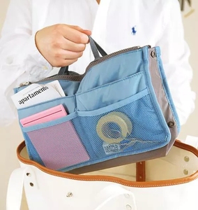 Phụ Nữ Nylon Du Lịch Chèn Túi Tổ Chức Túi Xách Màu Kẹo Phổ Quát Trang Điểm Gọn Gàng Túi Mỹ Phẩm <span class=keywords><strong>Tote</strong></span> Dây Kéo Đôi Túi Lặt Vặt - Product Image 5