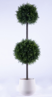 Boule d'herbe artificielle BESCO en pot pour décoration de jardin extérieur, en polyester/PE, résistante aux UV, écologique