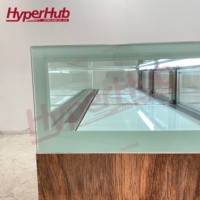 Vitrine Réfrigérée Professionnelle pour Gâteaux Mousse au Chocolat, Présentoir de Comptoir avec Éclairage LED et Stockage Sous Comptoir