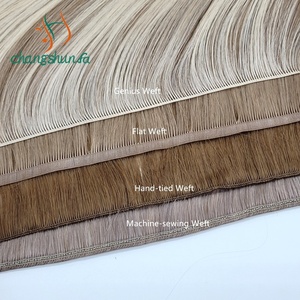 Extensioni per capelli invisibili con trama piatta da 100g, 100% capelli umani vergini russi, radici scure, Ombre Ash Blonde, le più vendute - Product Image 5