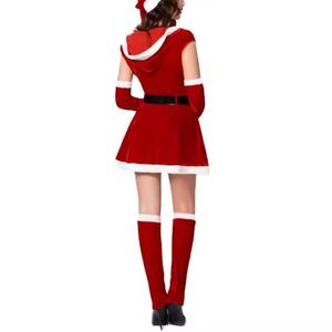 Robes de soirée en gros, nouvelle collection, robes de Noël pour femmes, robe de Noël vintage mignonne en velours mini - Product Image 2