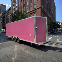 Camion-restaurant buffet mobile de forme carrée avec cuisine complète et toilettes pour Retail-220v de vinerie de crème glacée de restauration rapide de rue