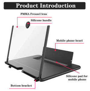 Soporte de Teléfono Móvil 3D de 12 Pulgadas, Amplificador de Pantalla HD, Lupa de Pantalla Celular con Ampliación para Películas y Juegos - Product Image 2