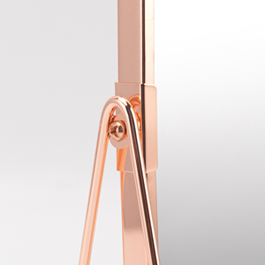 Bán buôn biểu tượng tùy chỉnh hai mặt Máy tính để bàn trang điểm gương phong cách màu đen kim loại có thể gập lại gương 1X 2X Độ phóng đại Đóng gói hộp - Product Image 5