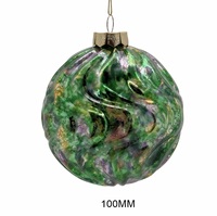 Ornements de Noël en verre de style européen de luxe personnalisés LILIAN, fabrication artisanale, impression UV/sérigraphie, imperméable, personnalisé pour les fêtes