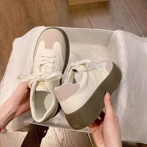 Baskets Rétro Allemandes à Plateforme Argentées pour Femme, Collection Printemps-Été 2026, à Bout Rond et Semelle Épaisse, Style Décontracté et Sportif, Vintage - Product Image 1