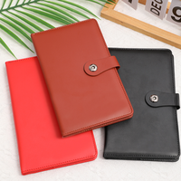 Dossier de rangement en cuir multicolore personnalisé en gros pour carte Collection de notes de facture Taille B5 Style magnétique étanche