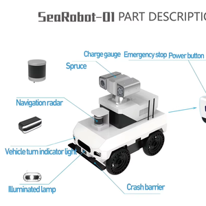 Robot <span class=keywords><strong>de</strong></span> patrouille <span class=keywords><strong>de</strong></span> <span class=keywords><strong>sécurité</strong></span> extérieur toutes saisons avec caméra PTZ à vision nocturne, garde intelligent IA pour parcs et communautés - Product Image 1