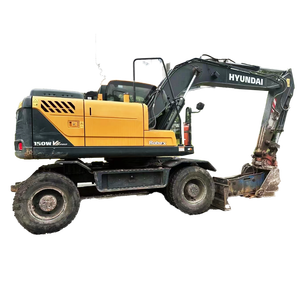 High Quality Used HYUNDAI 150VS Wheel Excavator Digger Break <b>Hammer</b> with Excavator Bucket Engine 15Ton Wheeled - Product Image 1