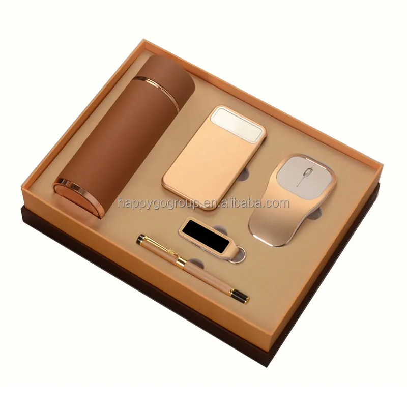 Gift Sets Business Pen USB Power Bank Notebook Flask Company Anniversary Corporate VIP Gift Set Luxury