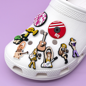 Groothandel 2025 Pop <span class=keywords><strong>Star</strong></span> Pvc Custom Schoen Bedels Aanpasbaar Voor Kinderen Sneakers Sandalen Muziek Thema Decor Accessoires Schoen Charme