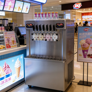 Macchina per Gelato Professionale da Pavimento di Alta Qualità con Funzione Notturna per Mantenere Fresco, 7,5 Gusti, per Gelato Soft - Product Image 1