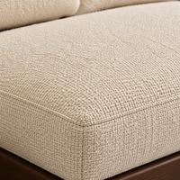 Ensemble de canapés sectionnels en tissu courbé minimaliste italien moderne, canapé d'angle en L de luxe léger avec coussins en coton