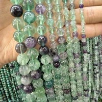 Manik-manik Bulat Sunstone Pink Oranye Alami Grosir untuk Pembuatan Perhiasan Gelang Kalung DIY