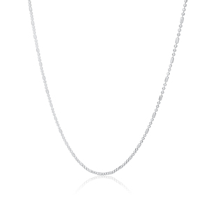 Cute Geometric Octagonal White Pt950 Fine Beaded Pendant <b>Necklace</b> For Girls Casual Stackable Platinum Jewelry - Product Image 3