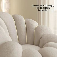 Kürbisschalen-Design Bouclé-Drehsessel Wohnzimmer-Sofagarnitur Vakuumverpackte Einzelne Komprimierte Faulenzer-Sofas