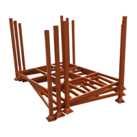 Industrie du tissu Entrepôt utilisé Grandes poteaux en acier empilables Palettes de palettes Casseroles à poteaux de stockage empilables en métal