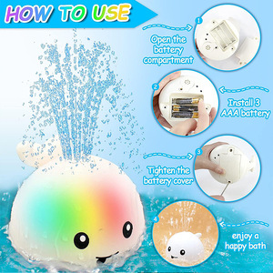 Jouet de <span class=keywords><strong>bain</strong></span> électrique à induction en forme de <span class=keywords><strong>baleine</strong></span>, pulvérisateur d'eau, <span class=keywords><strong>fontaine</strong></span> flottante pour enfants - Product Image 5