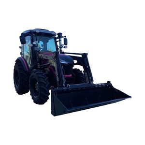 Máy móc nông nghiệp nhập khẩu tốc độ gấp đôi pto 4x4 4WD kết thúc trước loader nông nghiệp máy kéo 12f + 12R AC cabin 100HP bánh xe máy kéo - Product Image 4