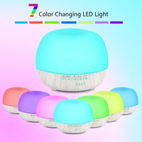 Diffuseur d'huiles essentielles ultrasonique électrique, machine à bruit blanc, humidificateur à brume, 7 lumières LED colorées, 9 sons apaisants, 1 an
