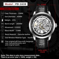 PAGANI DESIGN PD-1638 Nouvelle Montre Automatique Homme Cadran Cadrané 43mm Bracelet Luxe Mécanique Affaires Loisirs Reloj Hombre