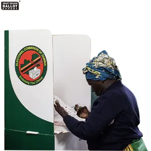 Cabine de votação eleitoral de papelão para votação