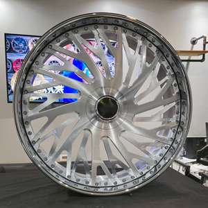 Roda Krom RCSR 24 Inci <span class=keywords><strong>2</strong></span> Bagian Forged Deep Dish 5x120 5x114.3 5x112 untuk Chevy Camaro Corvette Impala - Product Image 2