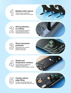 RELIFE <span class=keywords><strong>HX1</strong></span> 2/3/5mm Film Vert Mousse Noire Ruban Adhésif Double Face Lot de 5 pour Réparation d'Écran de Téléphone Portable, Outils d'Étanchéité et d'Amortissement - Product Image 3