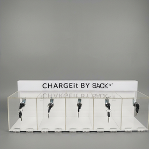 Customized <b>Lockable</b> Acrylic phone Display box Acrylic Phone Storage Organizer <b>Cabinet</b> with Lock and Keys - Product Image 1