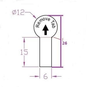 מותאם אישית ברור/לבן פלסטיק סוללה למשוך Tab עבור מטבע CR1632 CR2450 CR2477 - Product Image 5