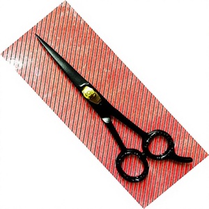 Tijeras de Peluquería ASAP Ultraligeras de 6 Pulgadas para Diestros con Mango Corto, Hojas de Acero Inoxidable 4Cr13, Recubrimiento de Papel Negro Brillante - Product Image 1