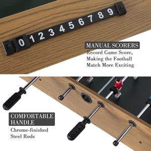 48in MDF Soccer Table for Home <strong>Game</strong> Room Arcade Competition Kids and Adults Includes 2 <strong>Balls</strong> and 2 <strong>Cup</strong> Holders - Product Image 4