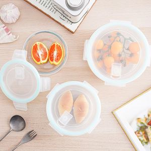 Wholesale Hot-selling Borosilicate Glass Container with Multiple Choice PP Buckle Lids Rectangle / Round /Square Stackable Boxes - Product Image 2